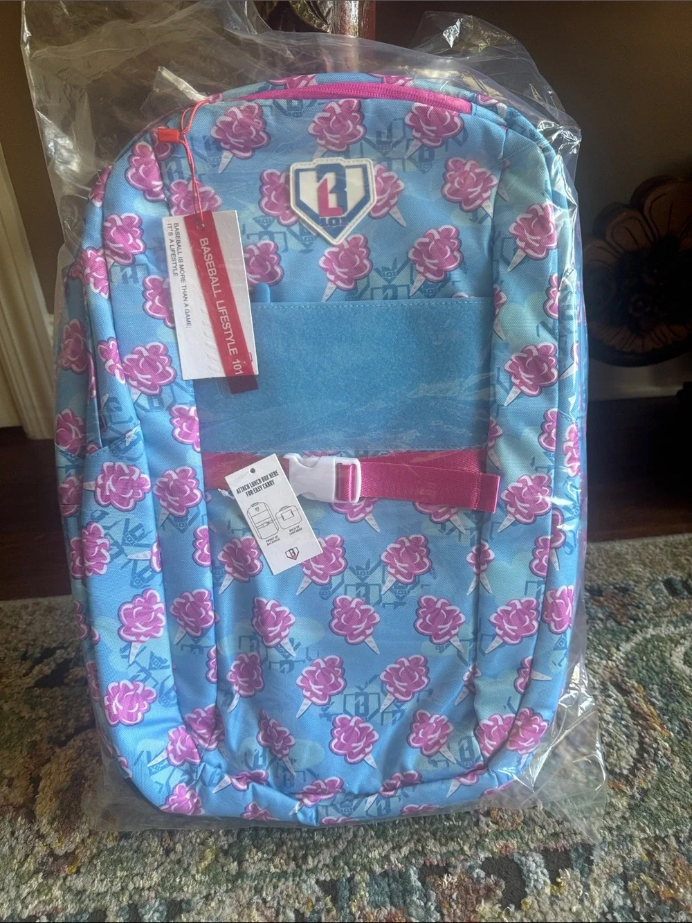 BASEBALL LIFESTYLE 101 HOME-RUN SUGAR SZN 2 BACKPACK…NWT